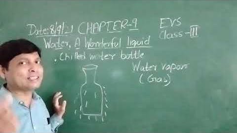 Class III EVS 08 09 2021 by Mr Rupesh Chapter 9 Water A Wonderful Liquid