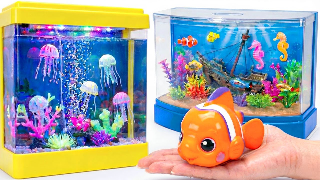 30 Minutes Satisfying Unboxing Zuru Robo Alive Junior Fish Tank Aquarium Toy 🌊 Sliding Ship Playset