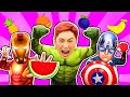 과일 야채 먹으면 슈퍼히어로 아이언맨 캡틴아메리카 헐크로 변신! Superhero Eat Healthy Vegetables 럭키강이 LuckyKangi