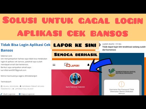 SELALU GAGAL LOGIN APLIKASI CEK BANSOS??? LAKUKAN PENGADUAN KE APLIKASI LAPOR