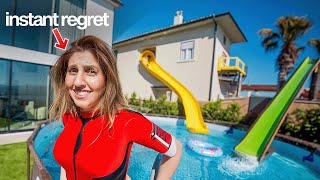 We Built a Waterpark In Our House | Anazala Family