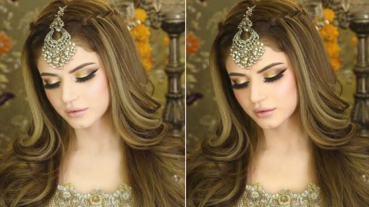 new-most-easy-attractive-maang-tikka-hairstyle-kashees-hairstyle