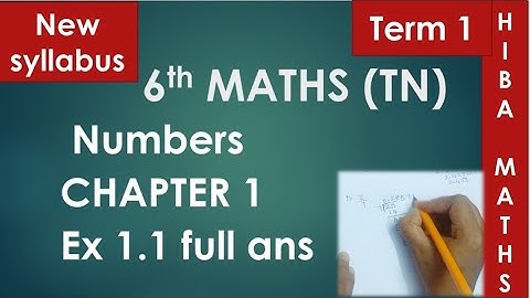 6th maths term 1 chapter 1 exercise 1.1 full answers tn samacheer hiba maths