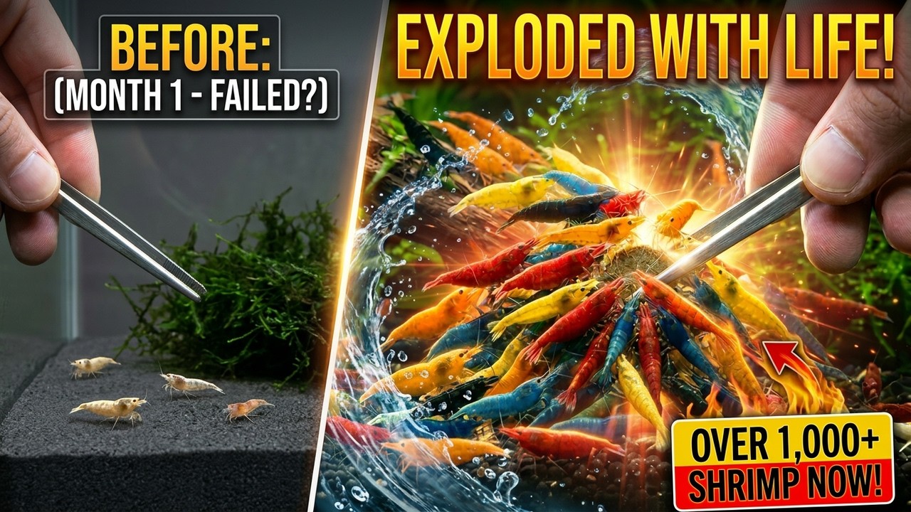 Shrimp Tank: About to Explode with Life!