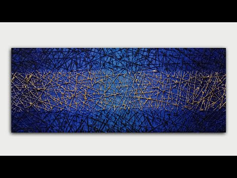 Textured Abstract Painting 3-D Art Canvas: Texturing with Modelling Paste 