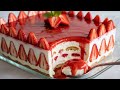 Delicious Strawberry Tiramisu In 10 minutes | without coffee | Easy recipe | ASMR