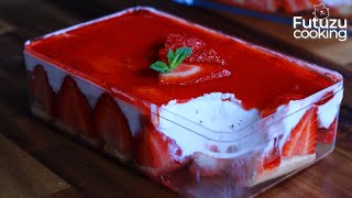 Delicious Strawberry Tiramisu In 10 minutes | without coffee | Easy recipe | ASMR