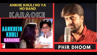 Aankhe Khuli Ho Ya Ho Band [ Mohabbatein Movi ] Original Crystal Clear Karaoke With Scrolling Lyrics