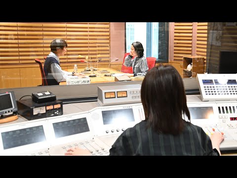 ニッポン放送でのラジオCM収録（アナウンス科）