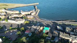 Kirkcaldy Above Explore including St Bryce Kirk 1880 . 4K video