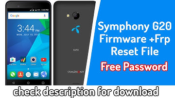 Symphony g20 firmware | Symphony g20 frp reset | Symphony g20 flash file without password