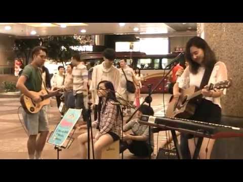 Rhonda Chan cover Give me love  @CityEcho @Times Square (01072016 )