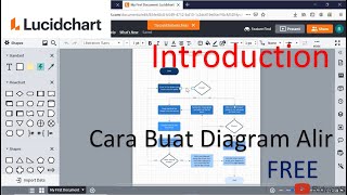 Tutorial Lucidchart #1: Introduction Cara Login dan Buat Online Flowchart Gratis (English Sub)