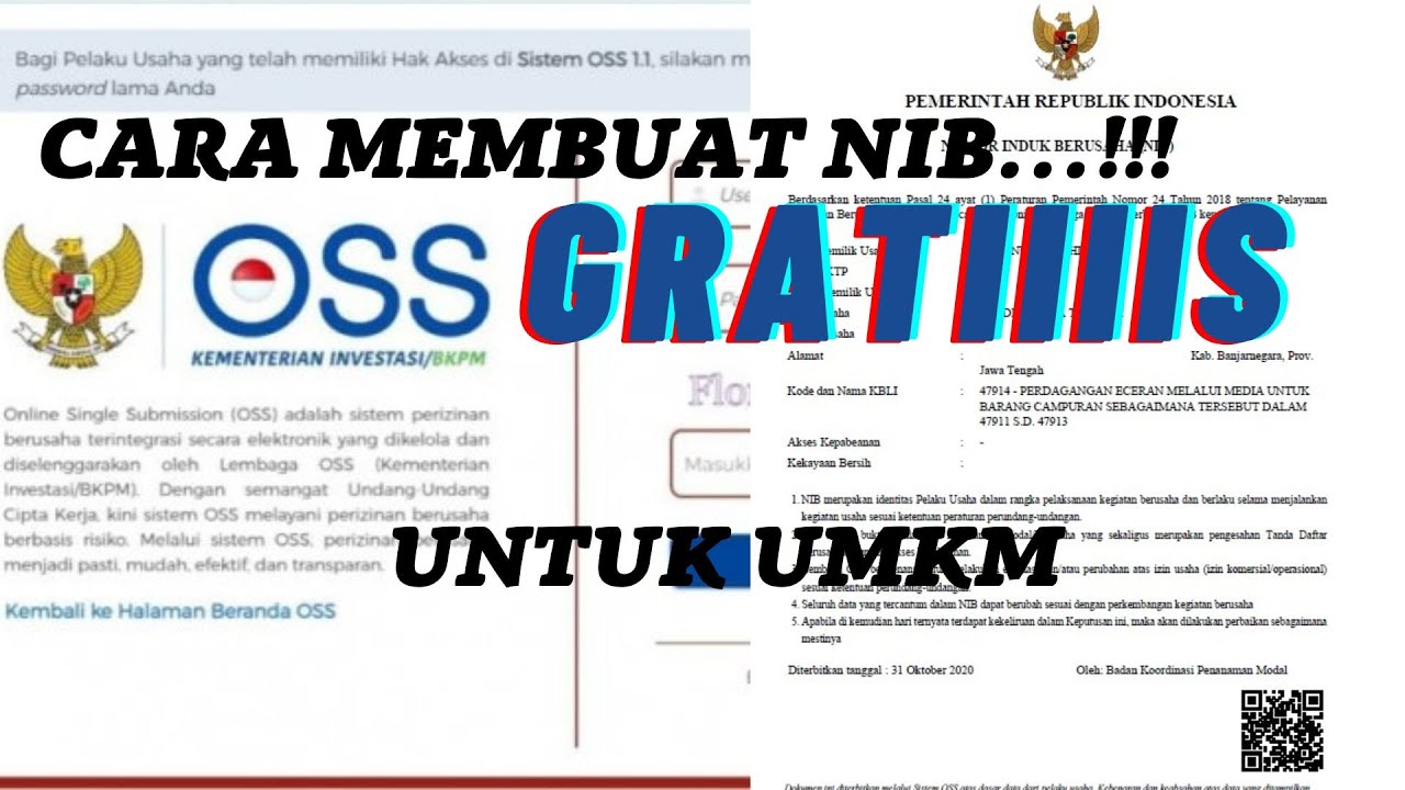 GRATIS...!!! CARA MEMBUAT NIB ONLINE DI LAPTOP / HP ANDROID 