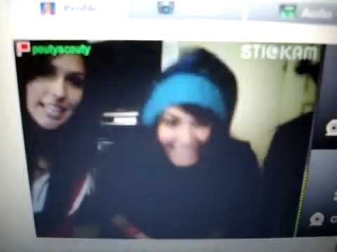 stickam at 1am with scout, lauren and michelle