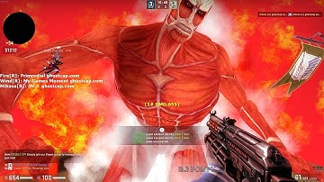 CSGO ZOMBIE ESCAPE ze_aot_trost_v8_3 All Stages (Attack On Titan Map)