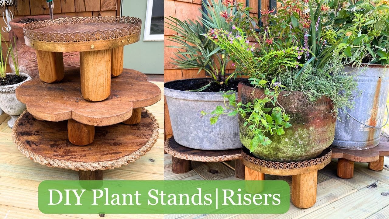 DIY Easy Plant Stands | Wood Risers for your Flower Container Gardening