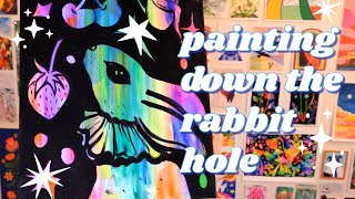 Painting Down The Rabbit Hole   making Alice In Wonderland inspired art