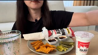 Asmr Çiğköfte Dürüm 🌯 Ultra Mega Dürüm Asmr Cips Turşu Ayran Ürkasmr Şfet