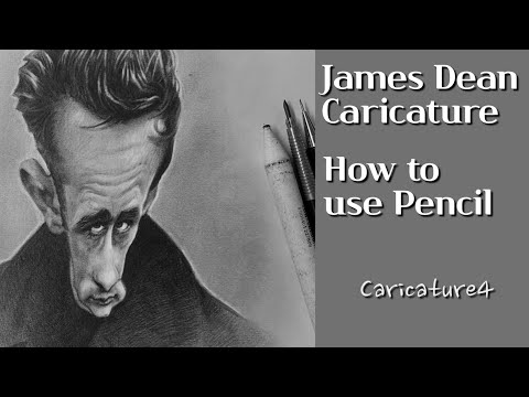 How to use pencil / #James Dean Caricature / #제임스딘 캐리커쳐 / #연필과 #찰필사용법 / Caricature4