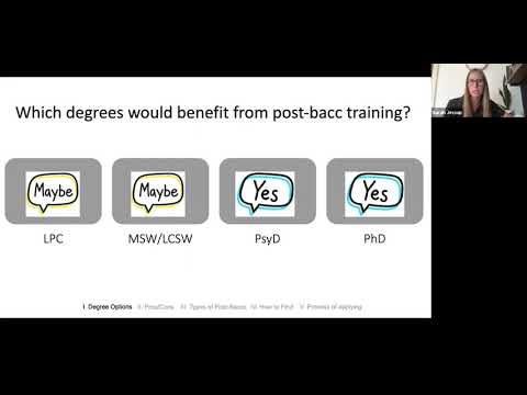 The Postbaccalaureate Work Experience Before Mental Health Graduate Training - video from ABCT