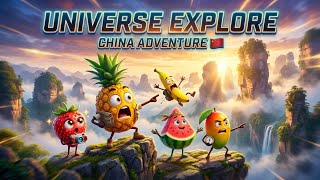 🚀 Fruits Explore China’s Avatar Mountains! 🇨🇳 | Zhangjiajie Adventure | Universe Explore