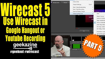 Wirecast 5 Tutorial Pt 5: Use Wirecast in Google Hangout, YouTube Video