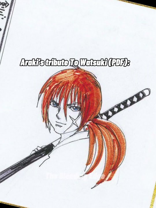 Araki’s tribute to Watsuki #anime #manga #fyp #jojosbizzareadventure #rurounikenshin #jojo #memes