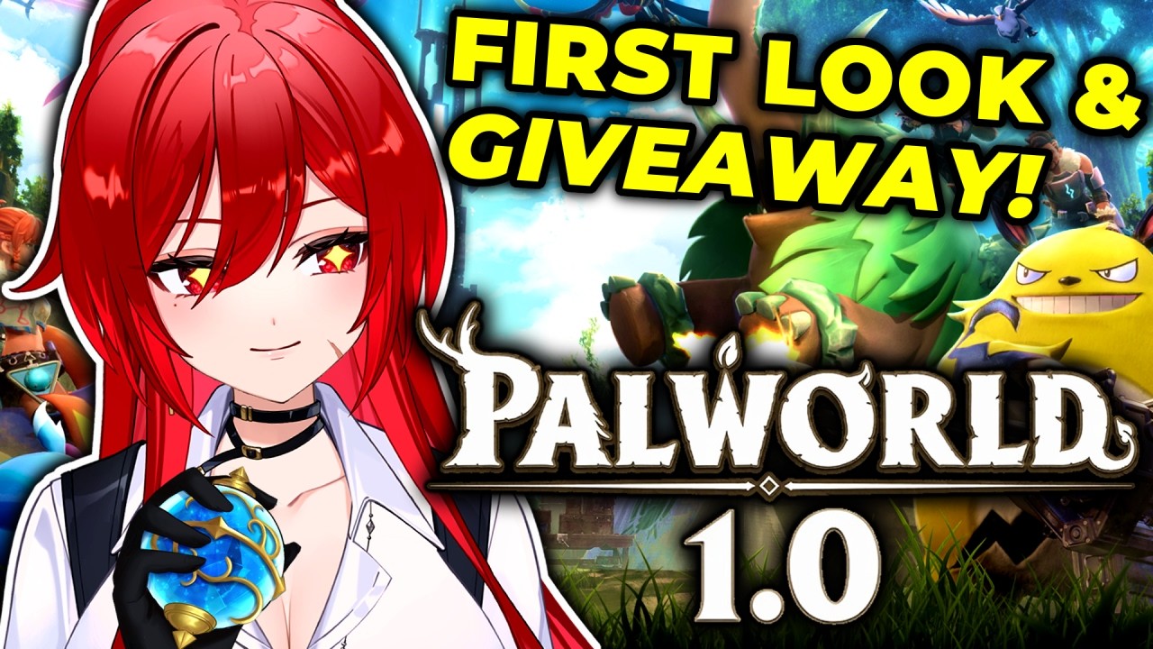 PALWORLD 1.0 First Look! + Giveaway Announcement | 🔴LIVE VTuber !palworld