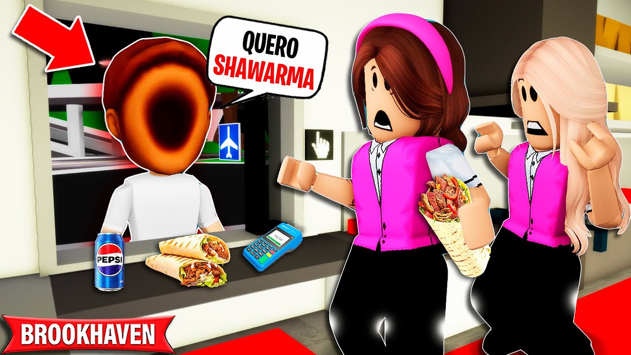 NUNCA TRABALHE NESSE QUIOSQUE SHAWARMA ÀS 3 DA MANHÃ | Historinhas Brookhaven Rp Bibi e Lud