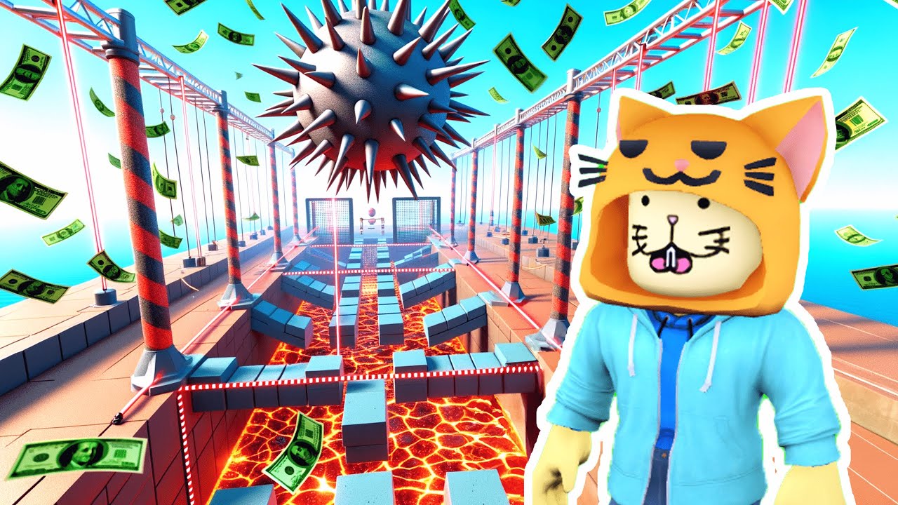 ミスタービーストのロブロックスチャレンジ！😱難関トラップやアスレチックを攻略して大金をゲットせよ！