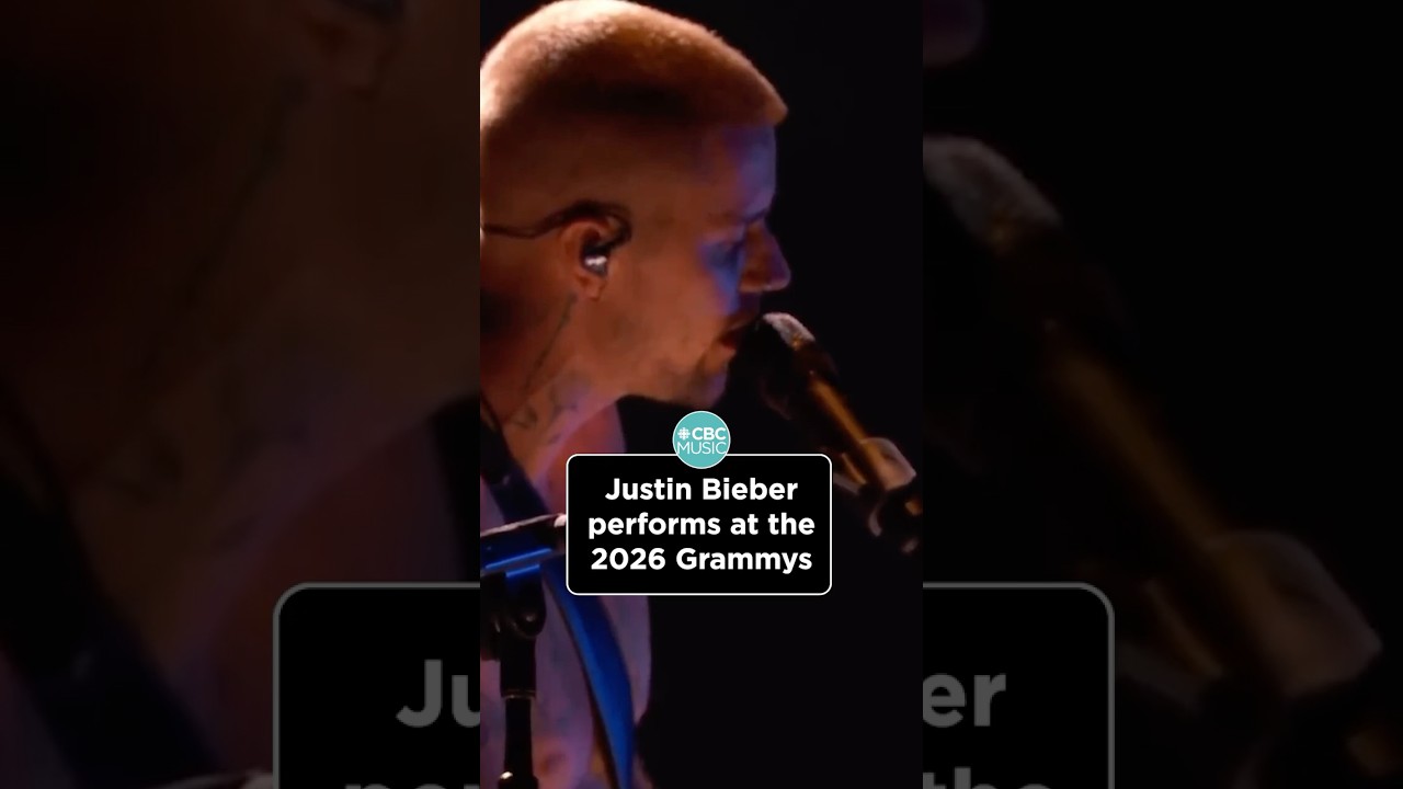Justin Bieber performs stripped-down version of Yukon at the 2026 Grammys. 