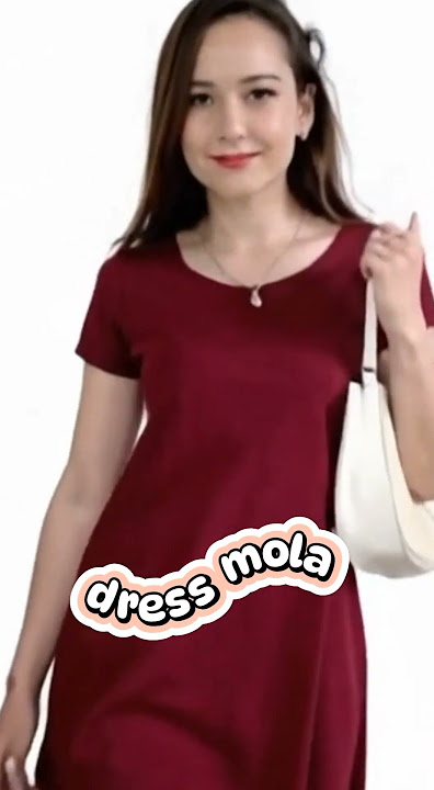 Dress Mola 975 |Swing Dress | Dress wanita babydoll Casual Rayon Stretch Bumil Hamil Ibu Perempuan