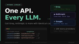 LiteLLM Tutorial — Call Groq, Anthropic, OpenAI with the Same Code