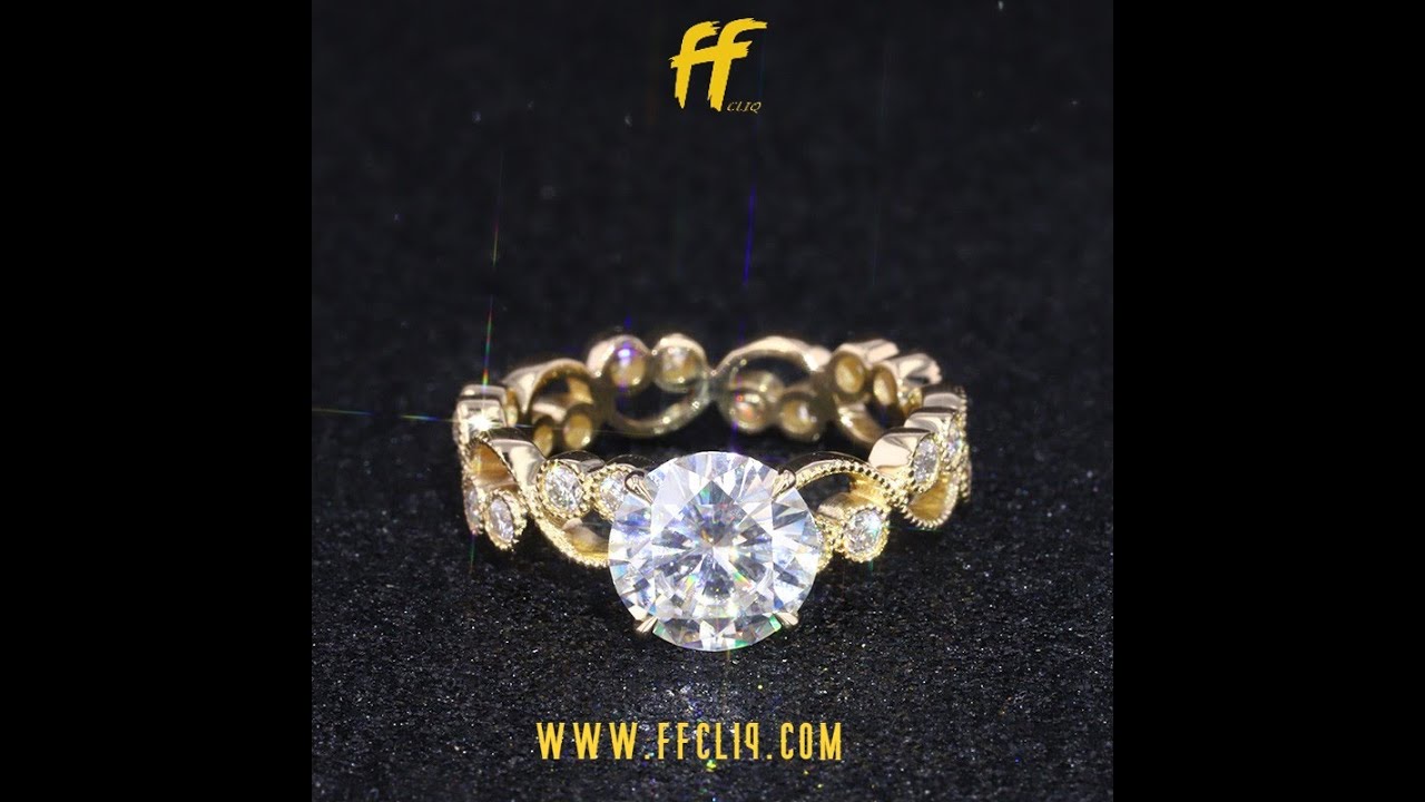 Round Lab Diamond Engagement Ring Diamond Ring For Her Conflict Free Diamond Purpose Ring For Her