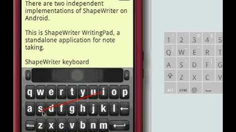 ShapeWriter Tutorial 2009 Android