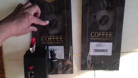 How the  Hand Held Inkjet Printer print arabic and barcode on coffee plastic bag?
