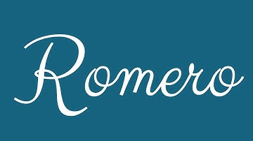 Learn how to Write the Name Romero Signature Style in Cursive Writing