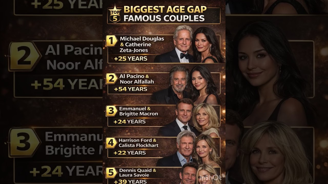 Top 5 Famous Couples With the Biggest Age Difference