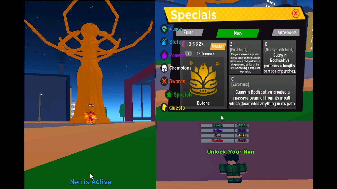 NEW BUDDHA NEN SPECIAL !!! SHOWCASE IN (ANIME FIGHTING SIMULATOR ...