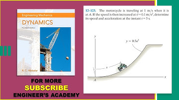 12-123 | Curvilinear Motion | Engineering Dynamics Hibbeler 14th Edition | Engineers Academy