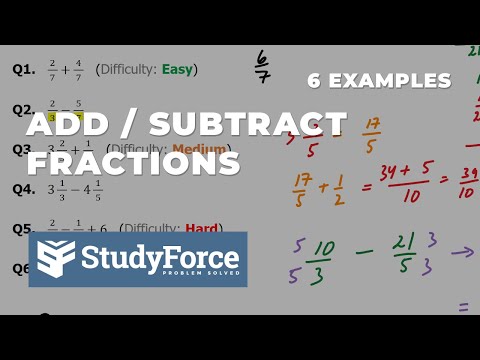 Basic math - Add and subtract fractions