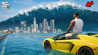 Franklin Escaped Rising Tsunami In Los Santos In GTA 5 ! (GTA 5 Mods) screenshot 2