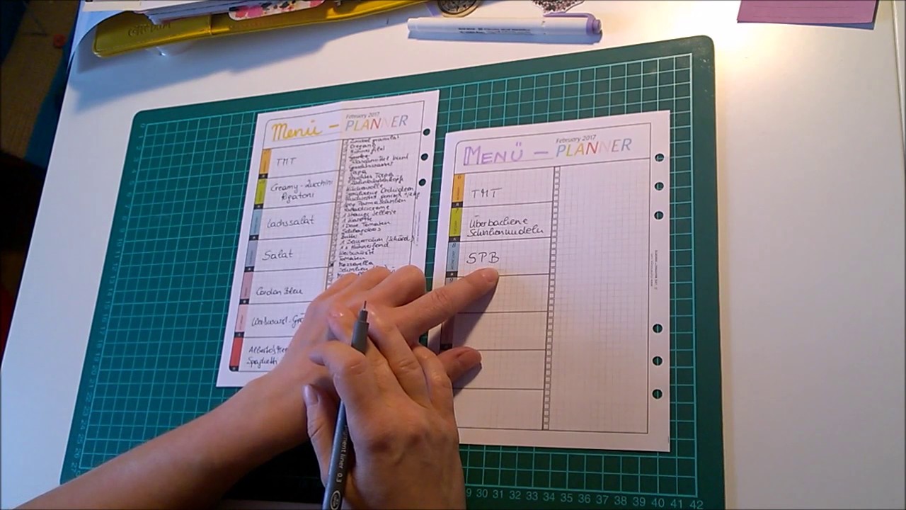 Planungsprozess - Menüplanung (Feb 2017)