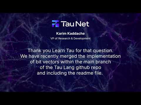 Tau Q&A [11-26-3] GitHub release timeline and patent status