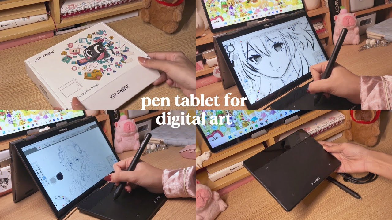 Рисуйте вместе со мной! Распаковка XP-Pen Deco Fun XS: доступный графический планшет для начинающих✨