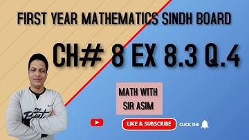 First Year Mathematics,Lecture #141 Chapter#8. EX 8.3 Q.4. General Term of Binomial Theorem.