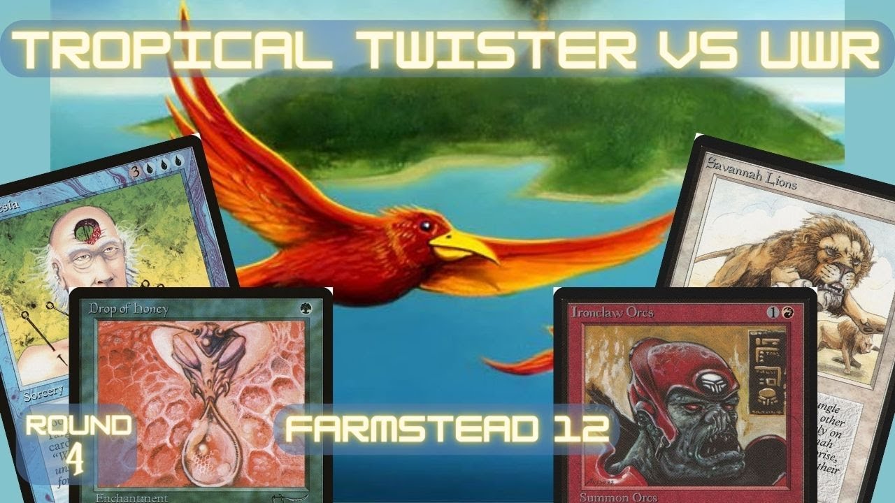 Mtg Old School: UWR Aggro VS Tropical Twister (Farmstead 12 Round 4)