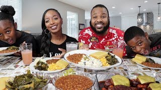 VEGAN BBQ LINKS & BURGERS | CORN BREAD RECIPE | MUKBANG EATING SHOW screenshot 5