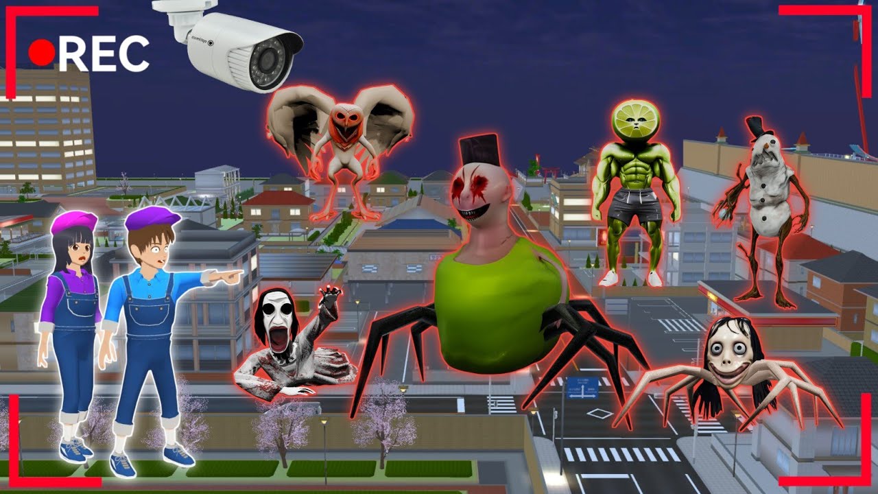 Yuta Mio Panik CCTV Merekam HAMOOD HABIBI DAN ANOMALI di Dunia Sakura 😱| Sakura School Simulator